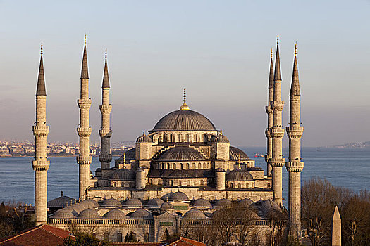 建筑,清真寺,蓝色清真寺,伊斯坦布尔,土耳其