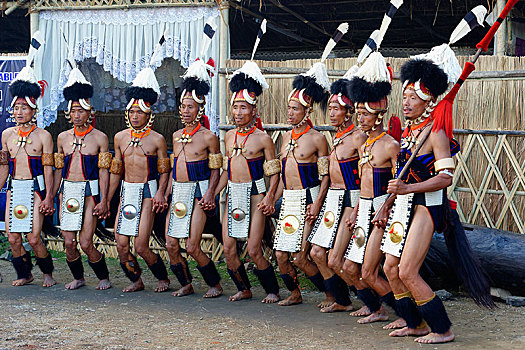 部落仪式,跳舞,犀鸟,节日,印度,亚洲