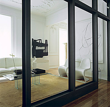 玻璃,客厅,白色,家具