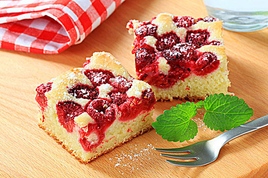树莓,松糕,切片