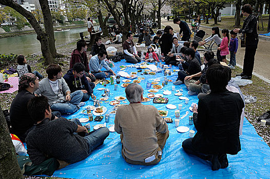 日本,本州,广岛,野餐