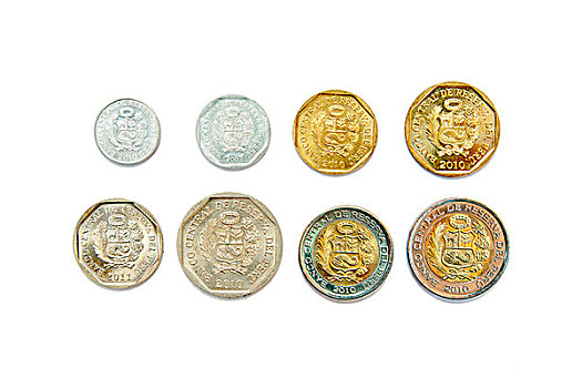 硬币,后面,秘鲁,货币