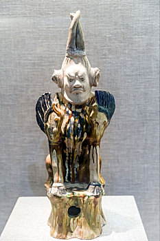 唐代三彩镇墓兽,河南省洛阳博物馆馆藏文物