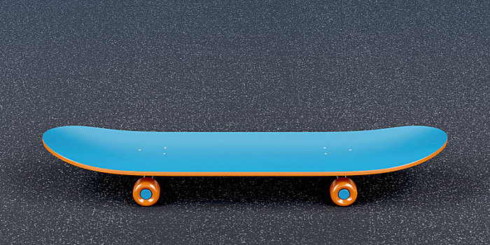 蓝色,滑板