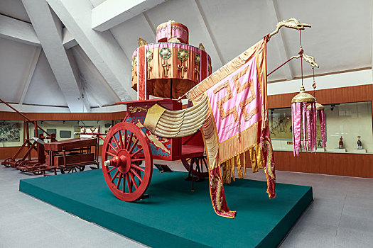中国古车博物馆古代车马模型,山东省淄博市临淄区