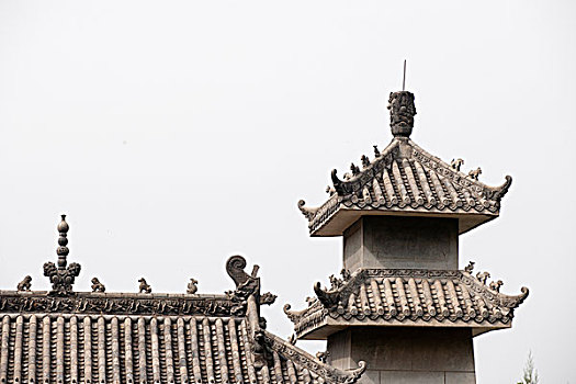 中国传统建筑屋脊上的吉祥兽装饰