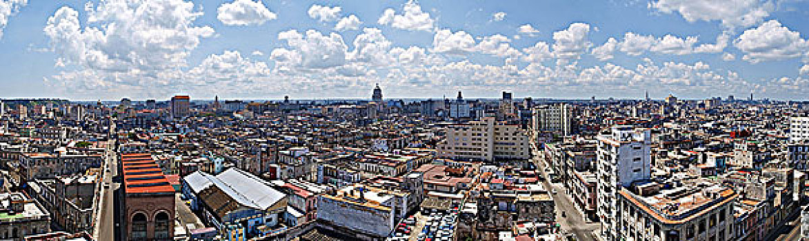 景色,哈瓦那,老城,古巴