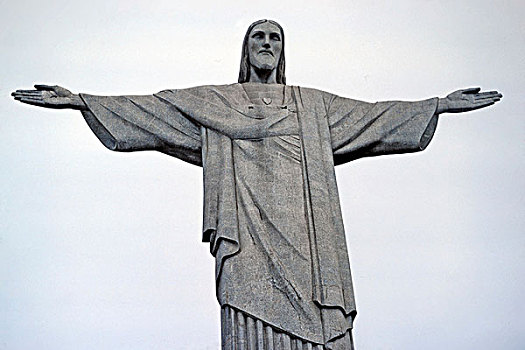 特写,耶稣,雕塑,山,科尔科瓦多,里约热内卢,巴西,南美