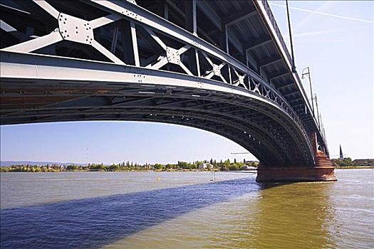 桥,莱茵河,美因茨,德国