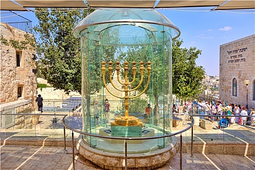 金色,烛台,耶路撒冷,以色列