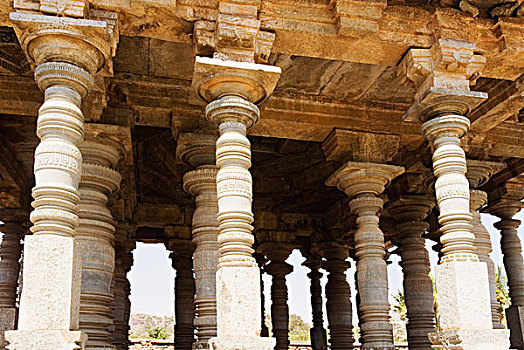 柱廊,庙宇,地区,印度