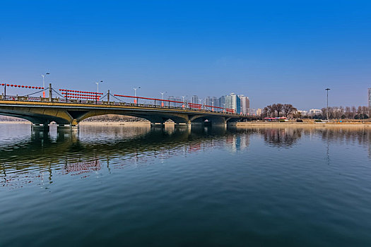北京市通州区东关大桥都市环境建筑风光