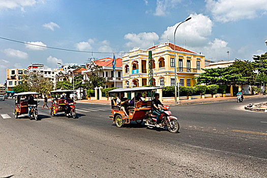 街景,金边,柬埔寨,东南亚,亚洲