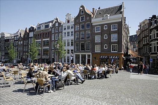 街头咖啡馆,坝,阿姆斯特丹,荷兰,欧洲