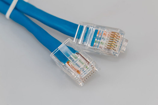 蓝色家用网络水晶头千兆宽带线缆