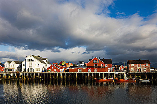 挪威汉宁斯菲尔,岛屿,罗弗敦群岛,挪威,斯堪的纳维亚,欧洲