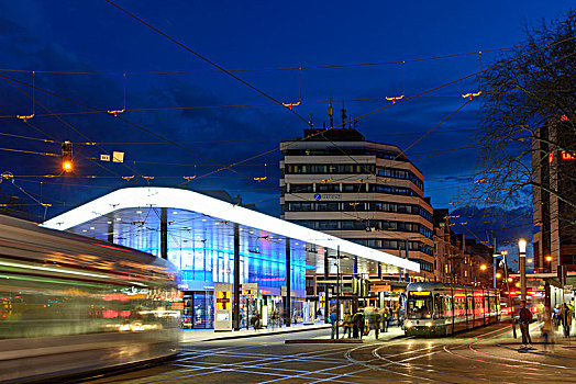 奥格斯堡,建筑,有轨电车,斯瓦比亚,巴伐利亚,德国