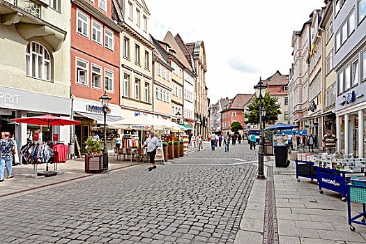 购物街,街道,烤面包,上弗兰科尼亚,巴伐利亚,德国,欧洲
