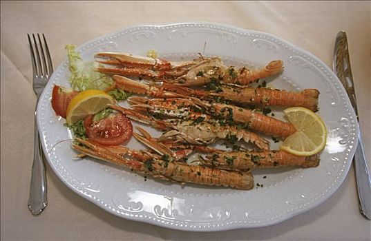 挪威海蛰虾,海鲜,意大利