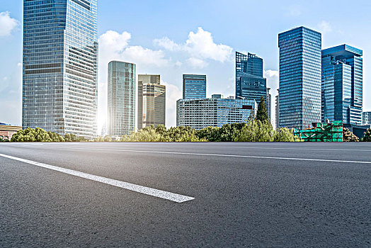 城市广场道路和杭州钱江新城