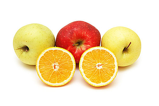 苹果,橘子,隔绝,白色