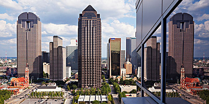 摩天大楼,城市,市区,达拉斯,德克萨斯,美国