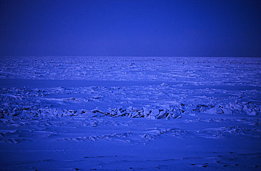 深,蓝色,发光,中午,上方,冰,遮盖,北极,海洋,楚科奇海,阿拉斯加,美国