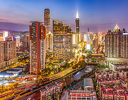 深圳城市夜景天际线