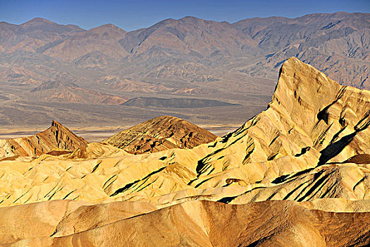 扎布里斯基角,男人味,灯塔,矿物质,山脉,后面,晨光,死亡谷国家公园,莫哈维沙漠,加利福尼亚,美国