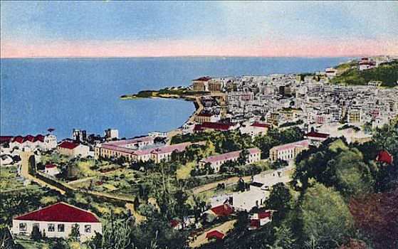 湾,阿尔及尔,阿尔及利亚,早,20世纪