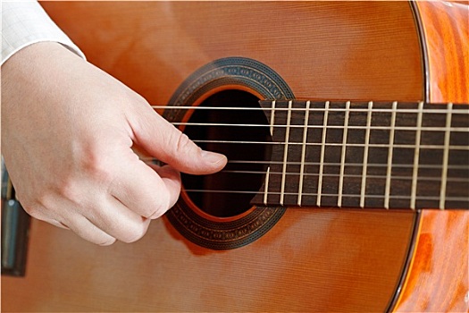 男性,手,木吉他