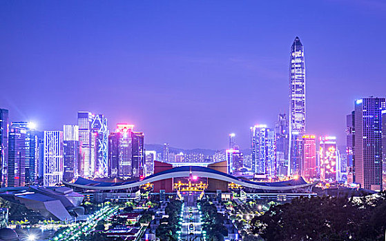 深圳城市中轴线,夜景