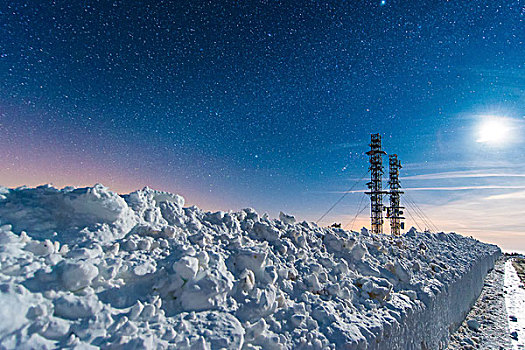 天线,雪地