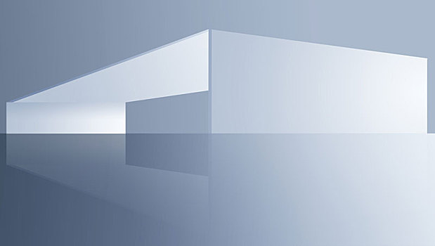 银白色简约人造室内空间展示背景