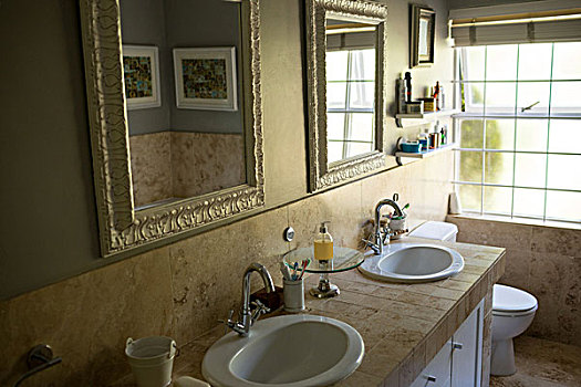 镜子,上方,水槽,浴室,在家