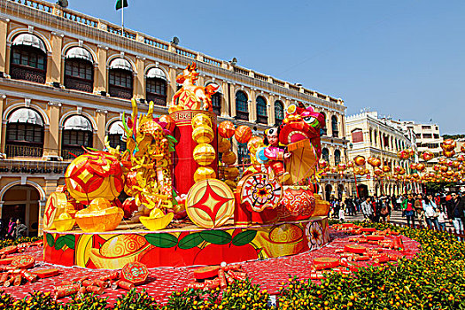 中国,澳门,展示,春节,装饰