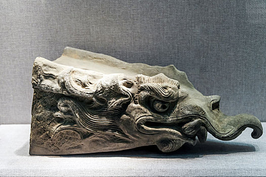 宋代灰陶套兽,河南省洛阳博物馆馆藏文物
