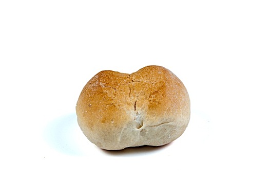 一个,面包卷,面包,隔绝,白色背景,背景