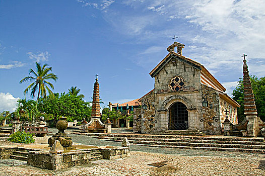 石头,教堂,多米尼加共和国