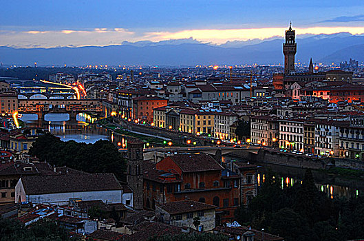 佛罗伦萨,意大利,黄昏