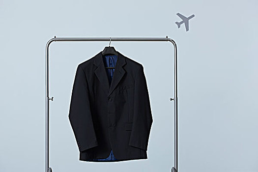 男装,外套,悬挂,衣架,飞机,背景