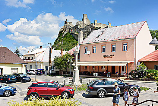 城堡,乡村,中心,斯洛伐克