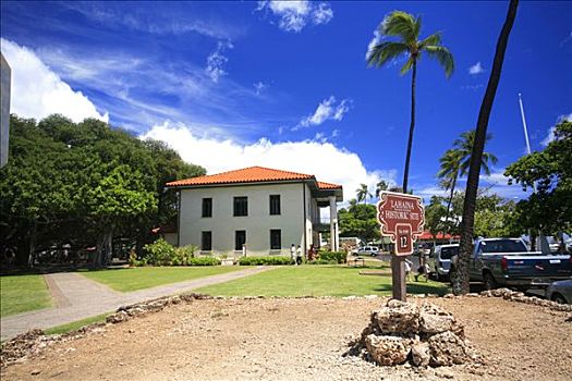 历史建筑,拉海纳,毛伊岛,夏威夷,美国