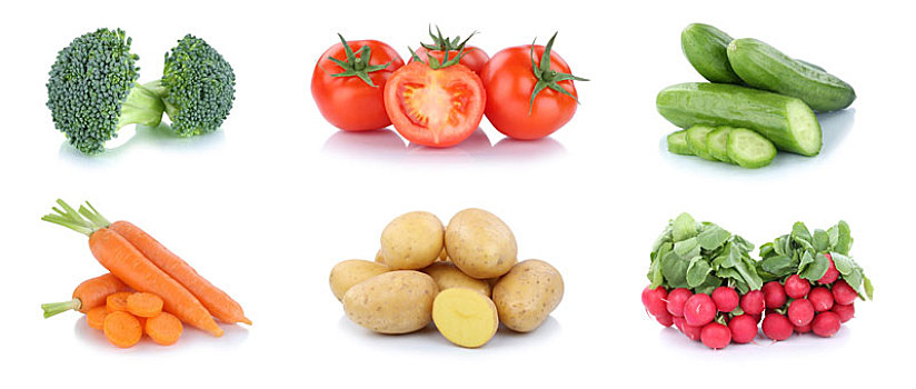 蔬菜,土豆,胡萝卜,西红柿,黄瓜,食物,隔绝