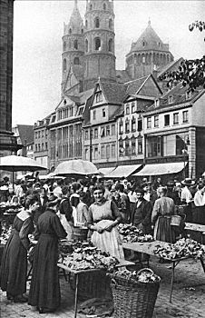市场,蠕虫,大教堂,德国