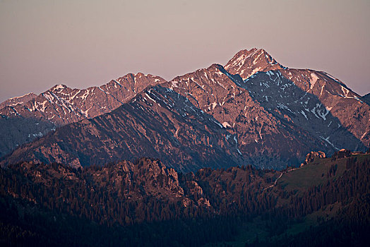 风景,阿尔卑斯山,靠近,乌伯阿玛高,巴伐利亚阿尔卑斯山,巴伐利亚,德国