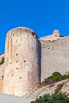 城堡,博尼法乔,科西嘉岛,岛屿,法国,竖图,照片