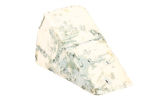 蓝纹奶酪,隔绝,白色背景