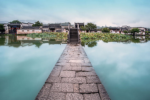 安徽乡村小镇田园风景