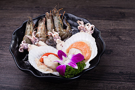 火锅涮锅食材涮料海鲜拼盘